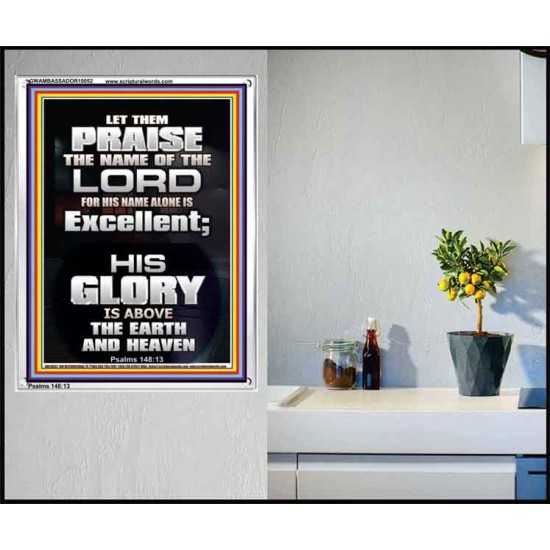 LET THEM PRAISE THE NAME OF THE LORD  Bathroom Wall Art Picture  GWAMBASSADOR10052  