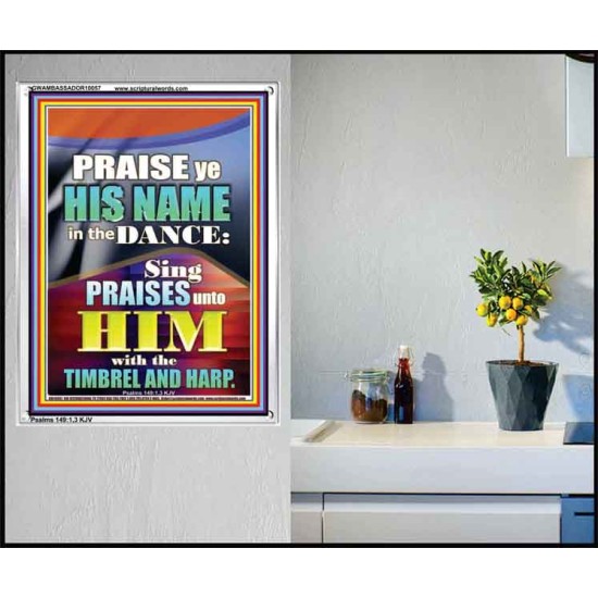 PRAISE HIM IN DANCE, TIMBREL AND HARP  Modern Art Picture  GWAMBASSADOR10057  