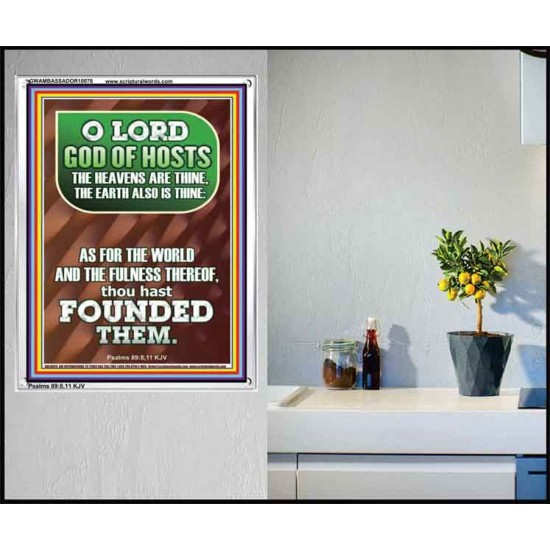 JEHOVAH TZEVA'OT THE HEAVENS AND THE EARTH IS THINE  Custom Art and Wall Décor  GWAMBASSADOR10076  