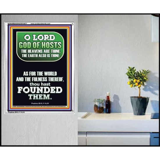 O LORD GOD OF HOST CREATOR OF HEAVEN AND THE EARTH  Unique Bible Verse Portrait  GWAMBASSADOR10077  