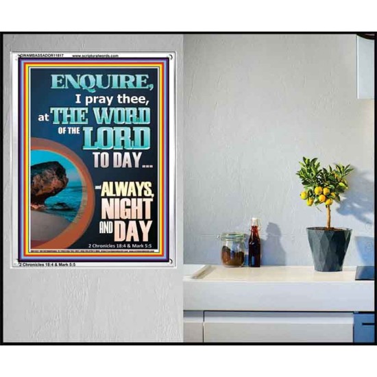 STUDY THE WORD OF THE LORD DAY AND NIGHT  Large Wall Accents & Wall Portrait  GWAMBASSADOR11817  