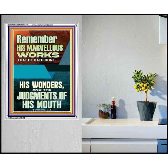 HIS MARVELLOUS WONDERS AND THE JUDGEMENTS OF HIS MOUTH  Custom Modern Wall Art  GWAMBASSADOR11839  