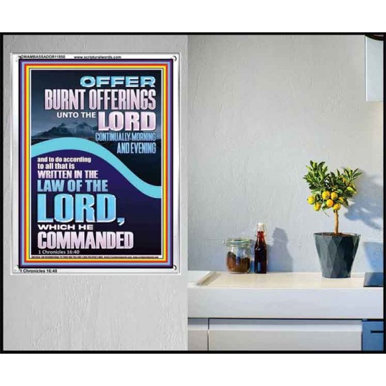 OFFER BURNT OFFERINGS UNTO THE LORD  Custom Inspiration Bible Verse Portrait  GWAMBASSADOR11850  