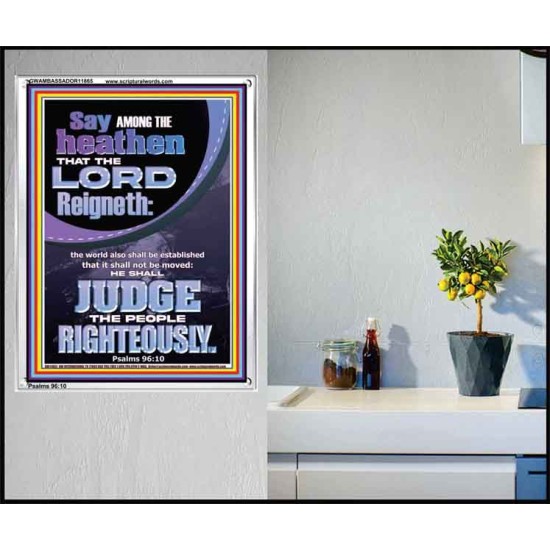 THE LORD IS A RIGHTEOUS JUDGE  Inspirational Bible Verses Portrait  GWAMBASSADOR11865  