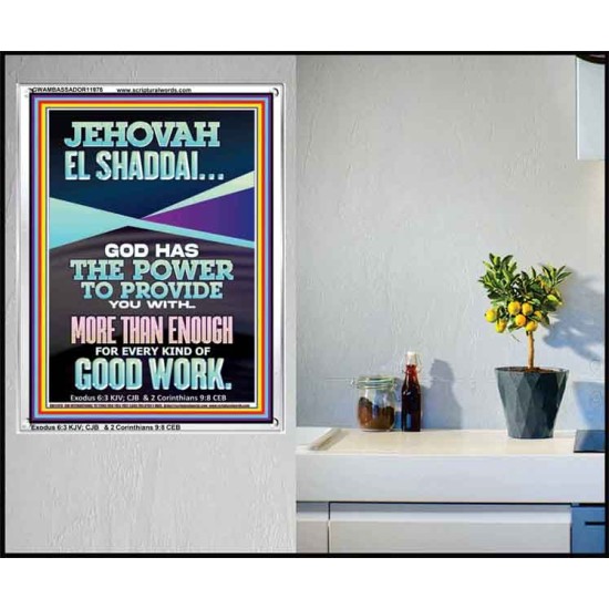 JEHOVAH EL SHADDAI THE GREAT PROVIDER  Scriptures Décor Wall Art  GWAMBASSADOR11976  