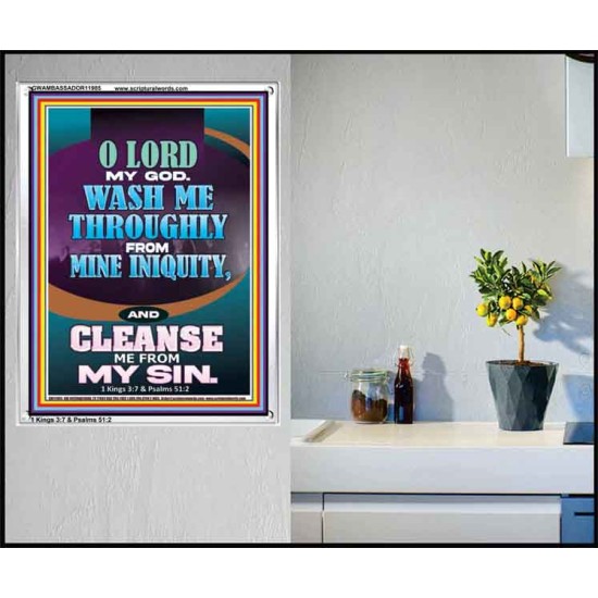 WASH ME THOROUGLY FROM MINE INIQUITY  Scriptural Verse Portrait   GWAMBASSADOR11985  