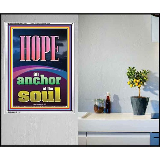 HOPE AN ANCHOR OF THE SOUL  Scripture Portrait Signs  GWAMBASSADOR11987  