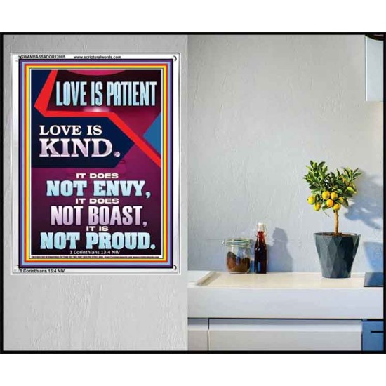 LOVE IS PATIENT AND KIND AND DOES NOT ENVY  Christian Paintings  GWAMBASSADOR12005  