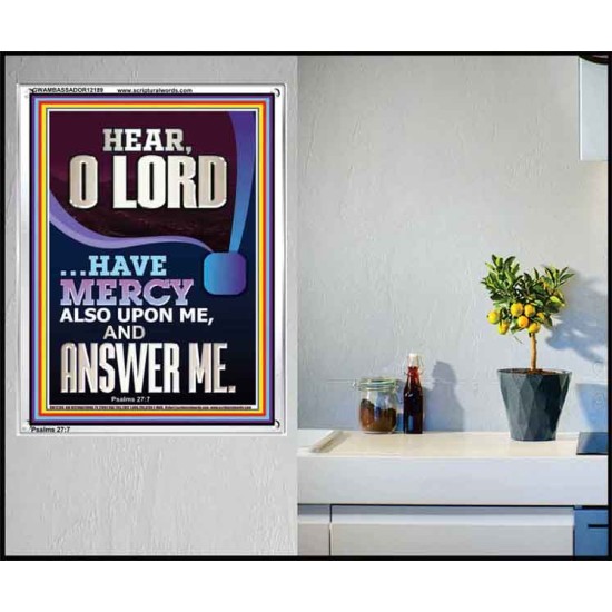 O LORD HAVE MERCY ALSO UPON ME AND ANSWER ME  Bible Verse Wall Art Portrait  GWAMBASSADOR12189  