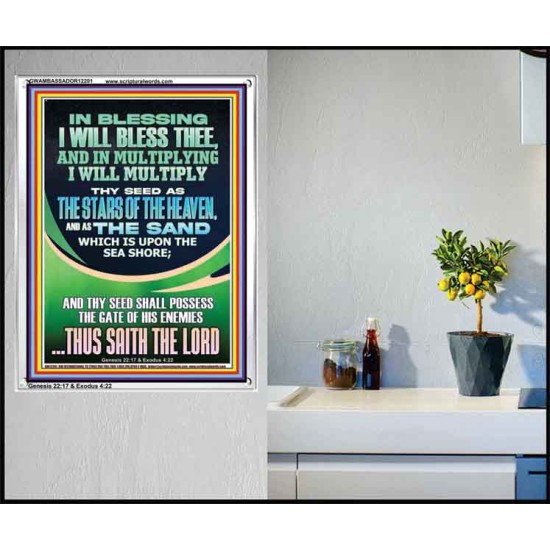 IN BLESSING I WILL BLESS THEE  Contemporary Christian Print  GWAMBASSADOR12201  