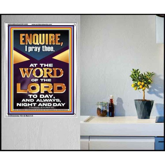 MEDITATE THE WORD OF THE LORD DAY AND NIGHT  Contemporary Christian Wall Art Portrait  GWAMBASSADOR12202  