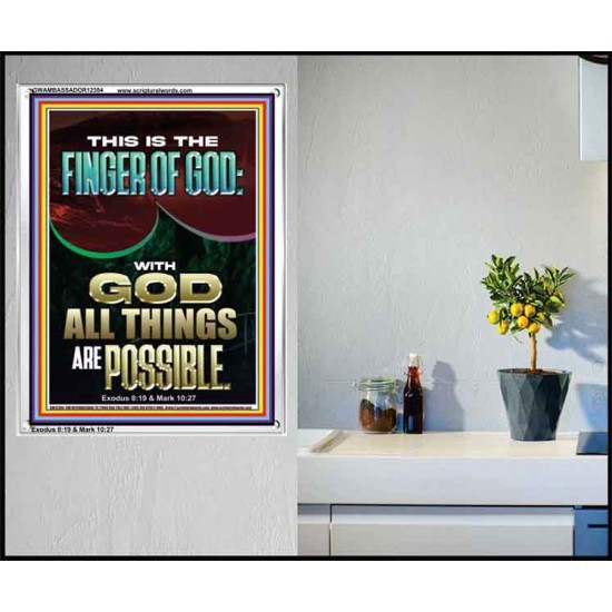 BY THE FINGER OF GOD ALL THINGS ARE POSSIBLE  Décor Art Work  GWAMBASSADOR12304  