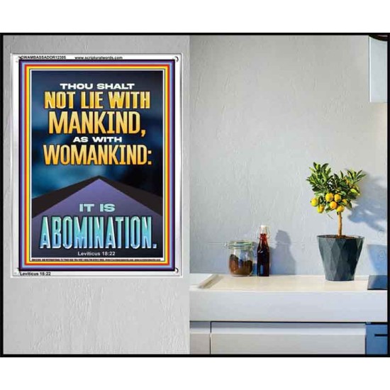 NEVER LIE WITH MANKIND AS WITH WOMANKIND IT IS ABOMINATION  Décor Art Works  GWAMBASSADOR12305  