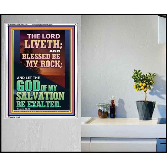 BLESSED BE MY ROCK GOD OF MY SALVATION  Bible Verse for Home Portrait  GWAMBASSADOR12353  