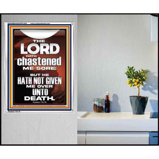 THE LORD HAS NOT GIVEN ME OVER UNTO DEATH  Contemporary Christian Wall Art  GWAMBASSADOR13045  