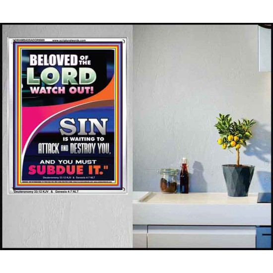 BELOVED WATCH OUT SIN IS ROARING AT YOU  Sanctuary Wall Portrait  GWAMBASSADOR9989  