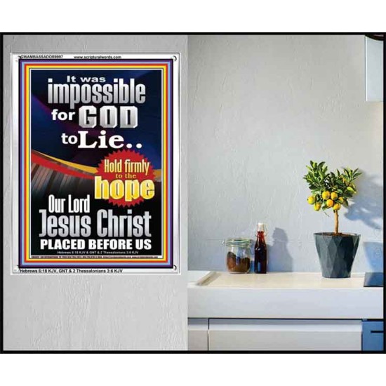 IMPOSSIBLE FOR GOD TO LIE  Children Room Portrait  GWAMBASSADOR9997  