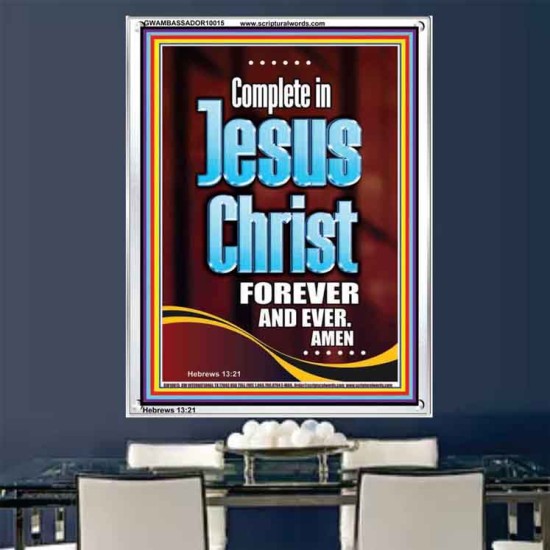 COMPLETE IN JESUS CHRIST FOREVER  Children Room Portrait  GWAMBASSADOR10015  