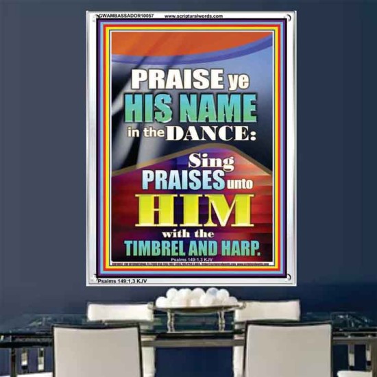 PRAISE HIM IN DANCE, TIMBREL AND HARP  Modern Art Picture  GWAMBASSADOR10057  