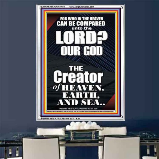 WHO IN THE HEAVEN CAN BE COMPARED TO JEHOVAH EL SHADDAI  Affordable Wall Art Prints  GWAMBASSADOR10073  