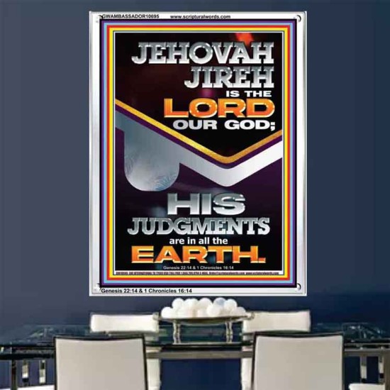 JEHOVAH JIREH IS THE LORD OUR GOD  Contemporary Christian Wall Art Portrait  GWAMBASSADOR10695  