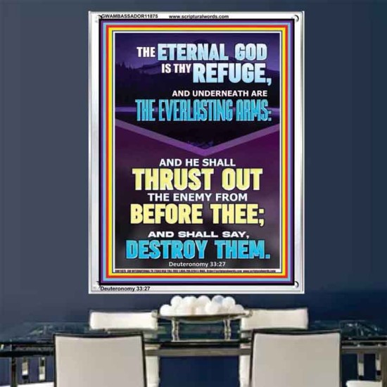 THE EVERLASTING ARMS OF JEHOVAH  Printable Bible Verse to Portrait  GWAMBASSADOR11875  