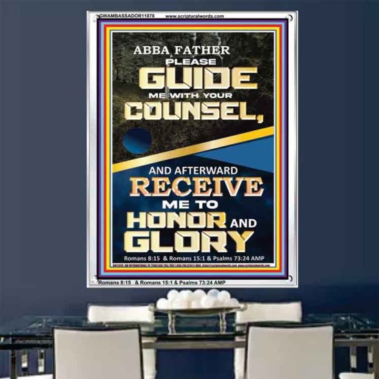 ABBA FATHER PLEASE GUIDE US WITH YOUR COUNSEL  Scripture Wall Art  GWAMBASSADOR11878  