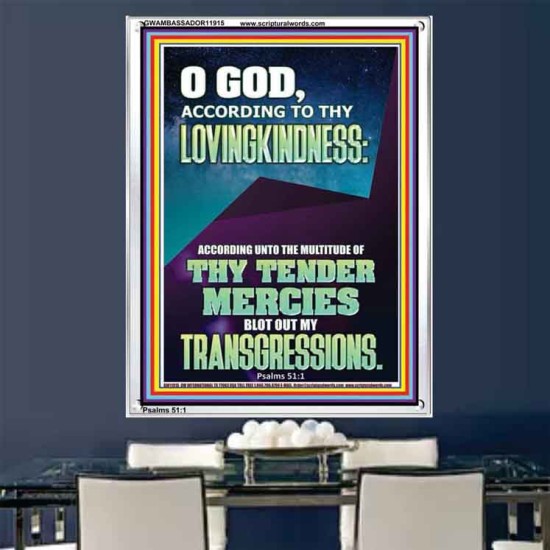 IN THE MULTITUDE OF THY TENDER MERCIES BLOT OUT MY TRANSGRESSIONS  Children Room  GWAMBASSADOR11915  