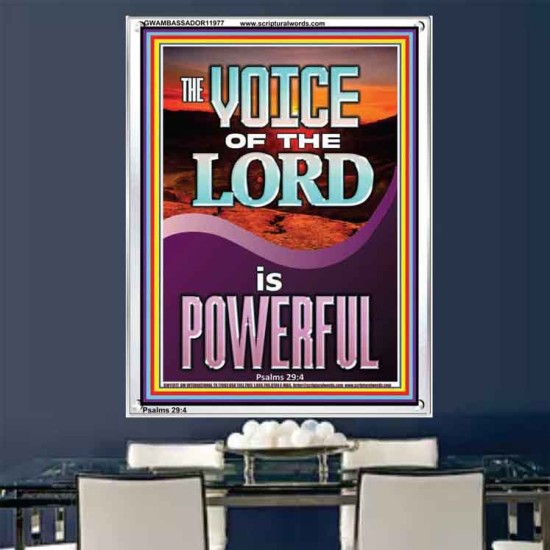 THE VOICE OF THE LORD IS POWERFUL  Scriptures Décor Wall Art  GWAMBASSADOR11977  