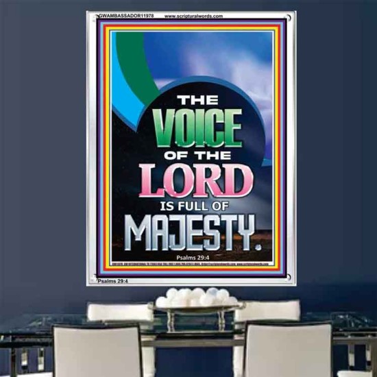 THE VOICE OF THE LORD IS FULL OF MAJESTY  Scriptural Décor Portrait  GWAMBASSADOR11978  