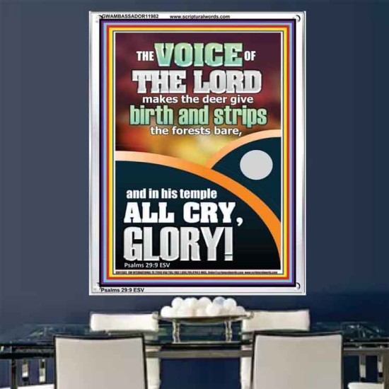 THE VOICE OF THE LORD MAKES THE DEER GIVE BIRTH  Christian Portrait Wall Art  GWAMBASSADOR11982  