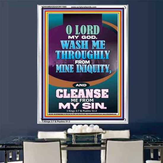 WASH ME THOROUGLY FROM MINE INIQUITY  Scriptural Verse Portrait   GWAMBASSADOR11985  
