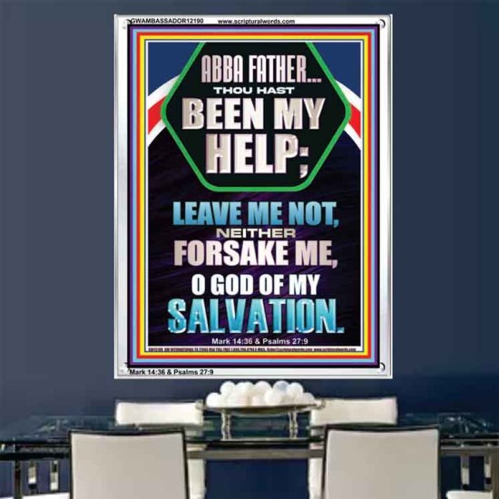 THOU HAST BEEN MY HELP O GOD OF MY SALVATION  Christian Wall Décor Portrait  GWAMBASSADOR12190  