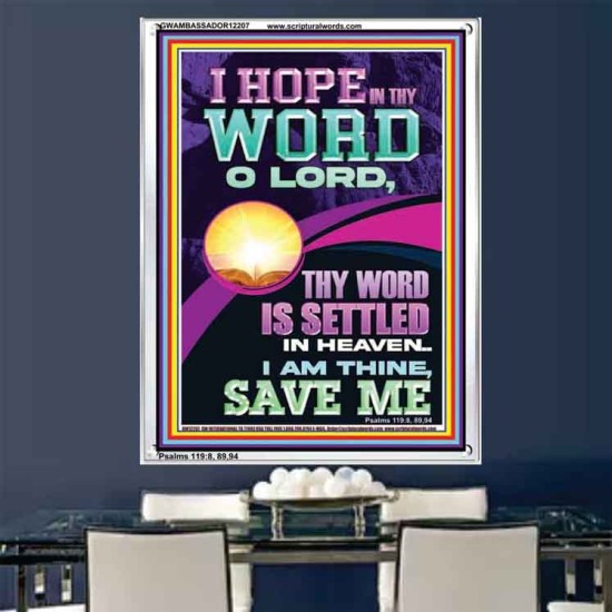 I HOPE IN THY WORD O LORD  Scriptural Portrait Portrait  GWAMBASSADOR12207  