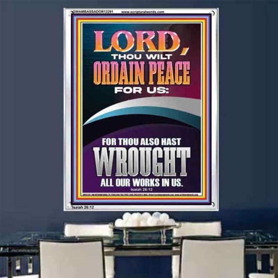 ORDAIN PEACE FOR US O LORD  Christian Wall Art  GWAMBASSADOR12291  