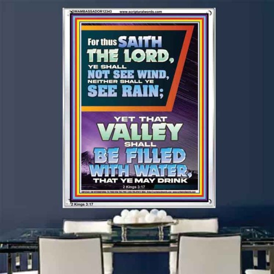 YOUR VALLEY SHALL BE FILLED WITH WATER  Custom Inspiration Bible Verse Portrait  GWAMBASSADOR12343  