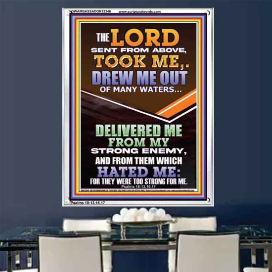 THE LORD DREW ME OUT OF MANY WATERS  New Wall Décor  GWAMBASSADOR12346  
