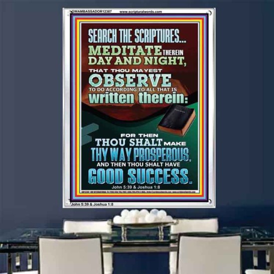 SEARCH THE SCRIPTURES MEDITATE THEREIN DAY AND NIGHT  Bible Verse Wall Art  GWAMBASSADOR12387  