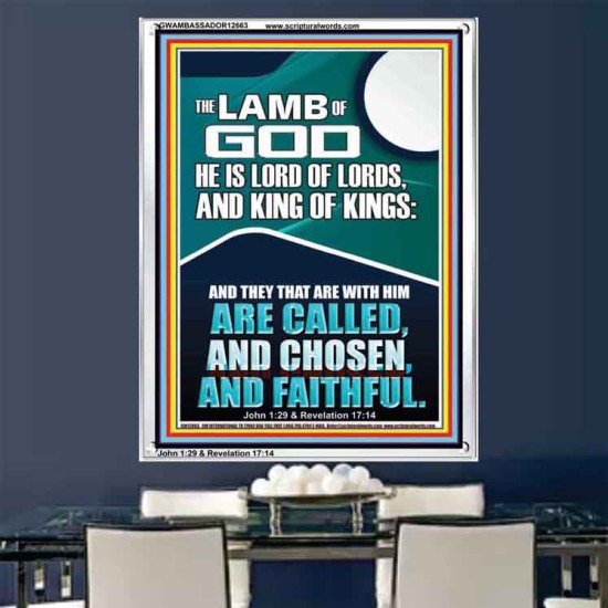 THE LAMB OF GOD LORD OF LORDS KING OF KINGS  Unique Power Bible Portrait  GWAMBASSADOR12663  