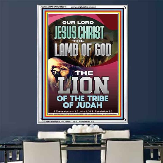LAMB OF GOD THE LION OF THE TRIBE OF JUDA  Unique Power Bible Portrait  GWAMBASSADOR12945  