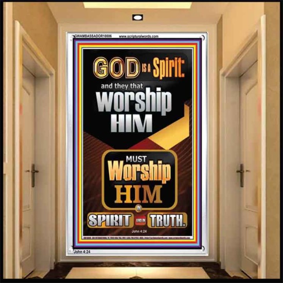 WORSHIP HIM IN SPIRIT AND TRUTH  Children Room Portrait  GWAMBASSADOR10006  