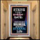 STRAIT GATE LEADS TO HOLINESS THE RESULT ETERNAL LIFE  Ultimate Inspirational Wall Art Portrait  GWAMBASSADOR10026  