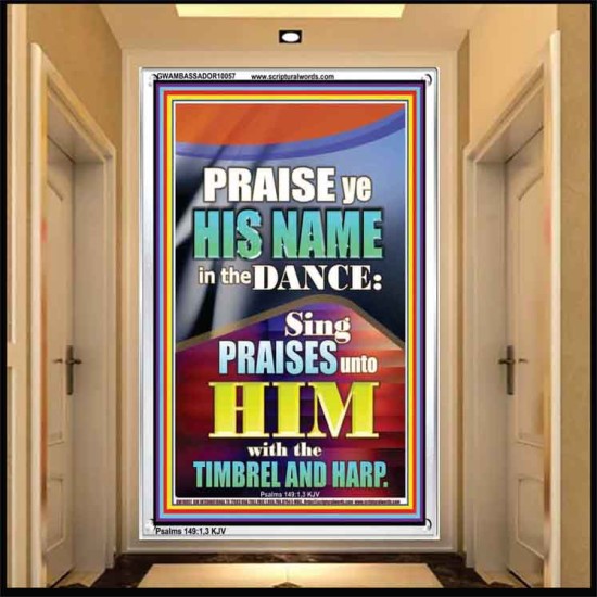 PRAISE HIM IN DANCE, TIMBREL AND HARP  Modern Art Picture  GWAMBASSADOR10057  