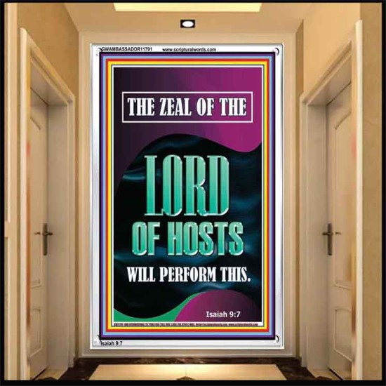 THE ZEAL OF THE LORD OF HOSTS WILL PERFORM THIS  Contemporary Christian Wall Art  GWAMBASSADOR11791  