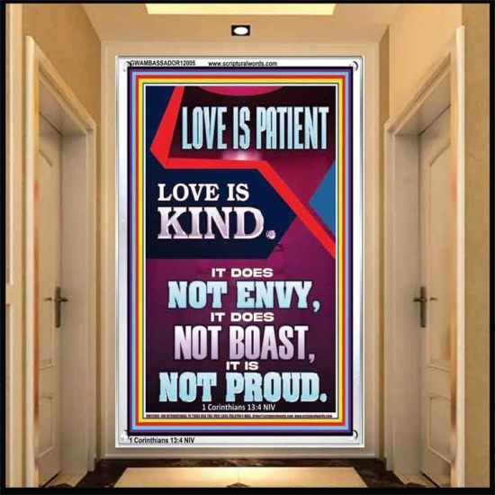 LOVE IS PATIENT AND KIND AND DOES NOT ENVY  Christian Paintings  GWAMBASSADOR12005  