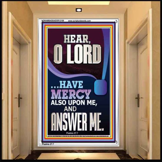 O LORD HAVE MERCY ALSO UPON ME AND ANSWER ME  Bible Verse Wall Art Portrait  GWAMBASSADOR12189  