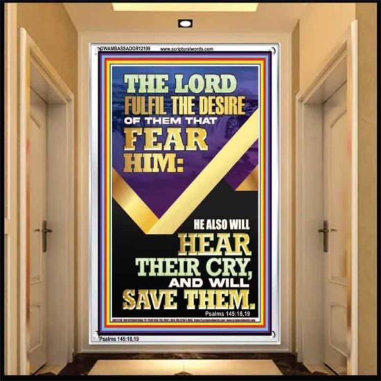 THE LORD FULFIL THE DESIRE OF THEM THAT FEAR HIM  Contemporary Christian Art Portrait  GWAMBASSADOR12199  