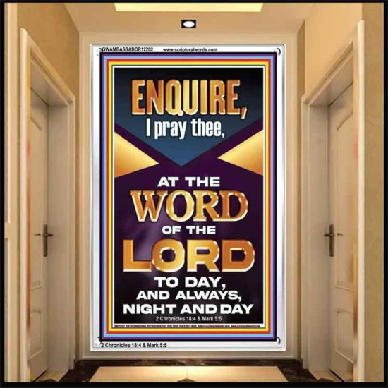 MEDITATE THE WORD OF THE LORD DAY AND NIGHT  Contemporary Christian Wall Art Portrait  GWAMBASSADOR12202  