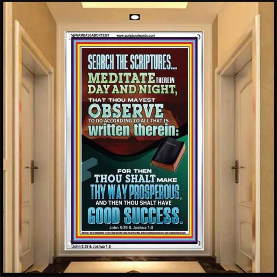SEARCH THE SCRIPTURES MEDITATE THEREIN DAY AND NIGHT  Bible Verse Wall Art  GWAMBASSADOR12387  
