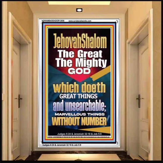 JEHOVAH SHALOM WHICH DOETH MARVELLOUS THINGS WITH NUMBER  Righteous Living Christian Picture  GWAMBASSADOR12656  